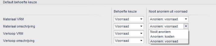 Administratie-instellingen > Voorraad > Voorraad > Default behoefte keuze