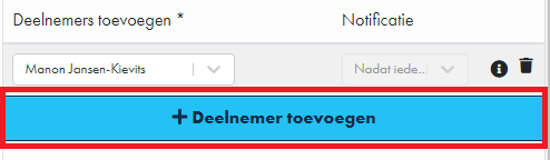 Deelnemer toevoegen