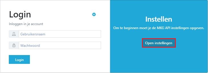 Smart Client Login > Open instellingen